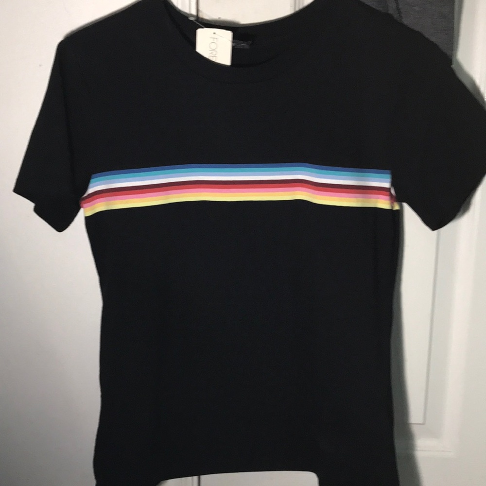 rainbow striped t shirt